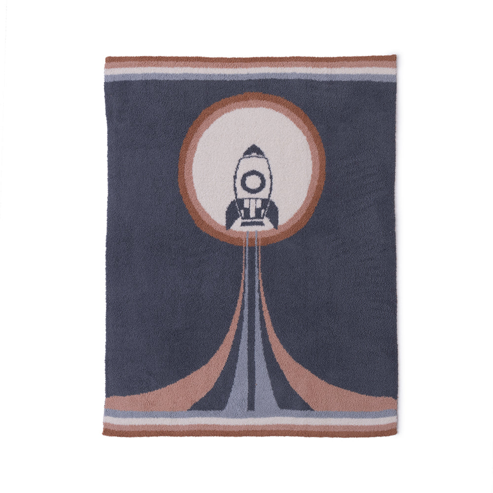 CozyChic® Spaceship Stroller Blanket - Shadow Blue Multi