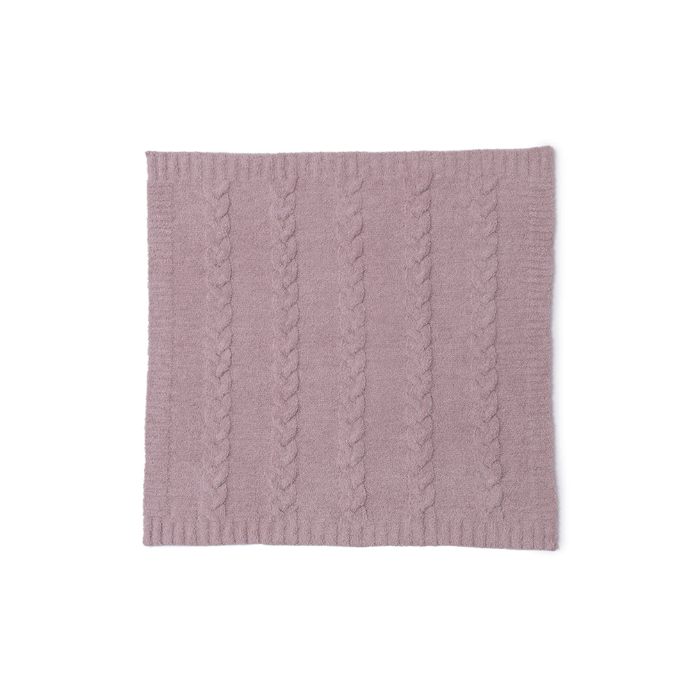 CozyChic® Braided Cable Receiving Blanket - Heathered Rose-Dusty Mauve