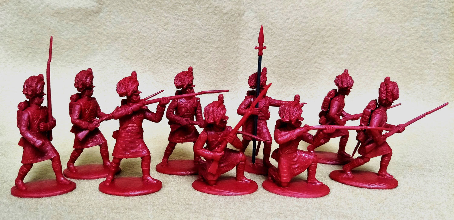 Napoleonic Wars British Highland Infantry (Centre Company) 1803 – 1815, 54 mm (1/32) Scale Plastic Figures