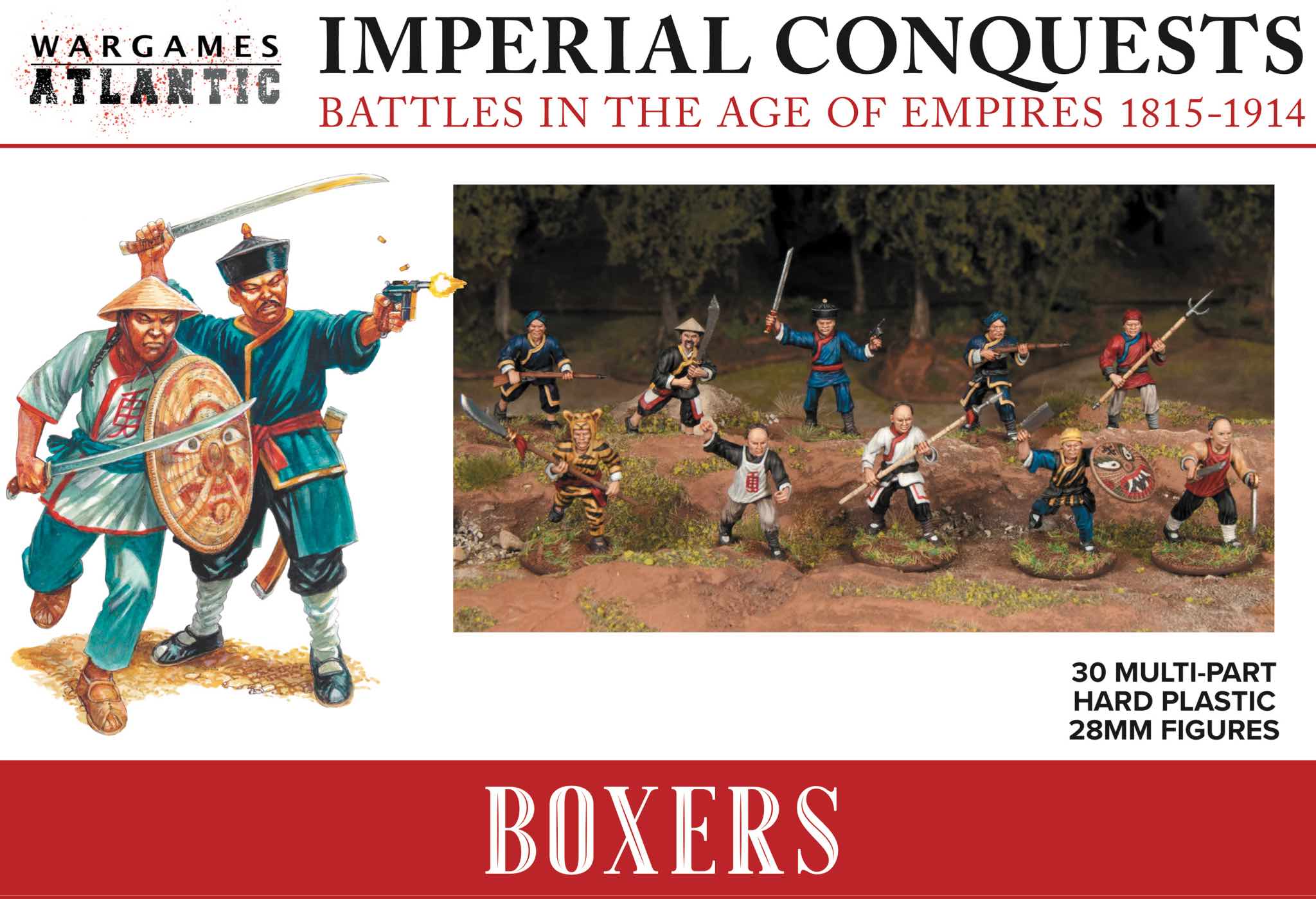 Wargames Atlantic Boxers 28 mm Scale Model Plastic Figures