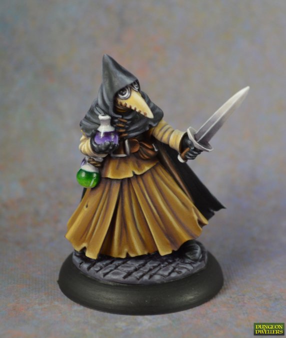 Brother Lazarus Plague Doctor Human Cleric 28 mm Scale Plastic Figure - Bones USA Collection