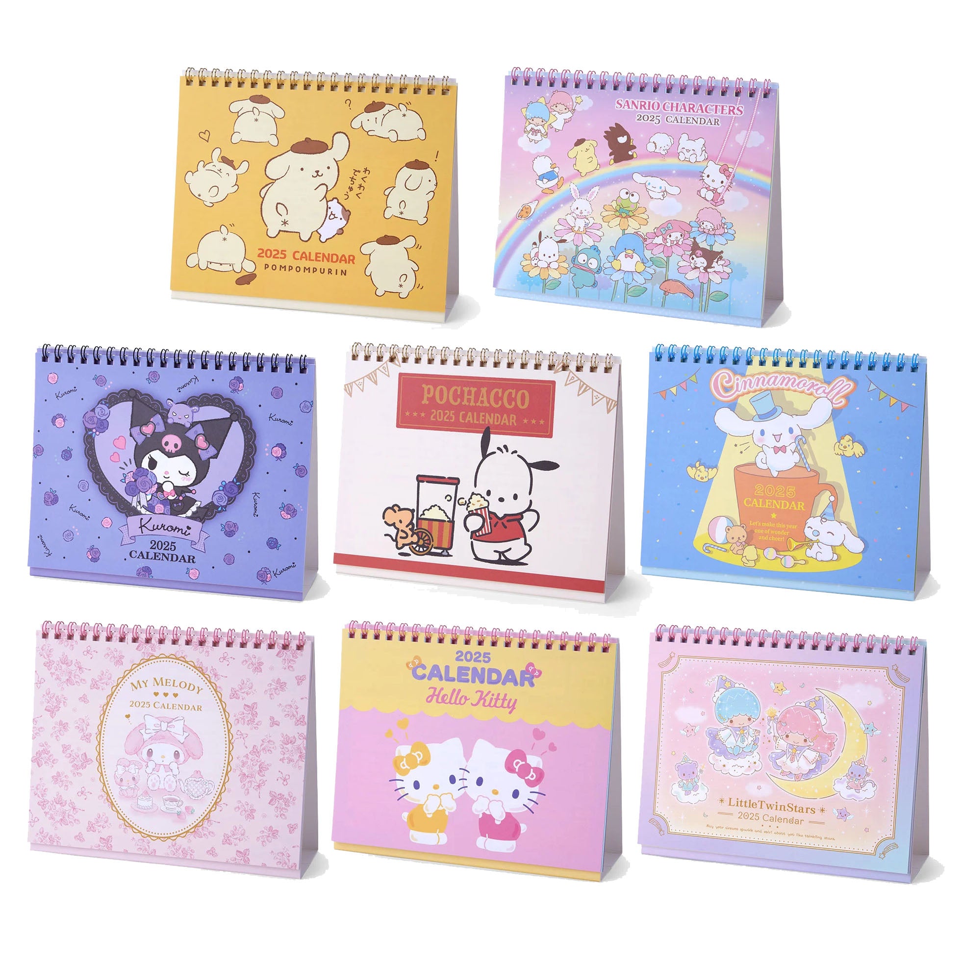 Japan Sanrio 2025 Desk Calendar with Sticker