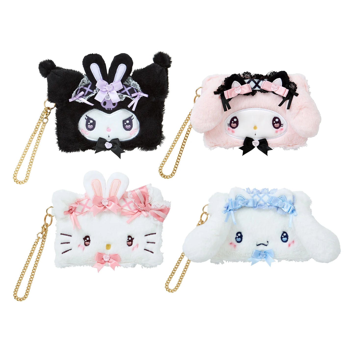 Japan Sanrio Plush Card Holder Pass Case (Dream Ribbon)