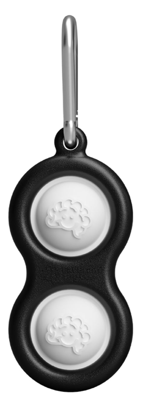 Simpl Dimpl BLACK & WHITE Keychain-Black