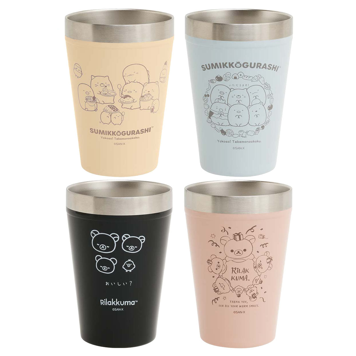 Japan San-X Sumikko Gurashi / Rilakkuma Stainless Steel Cup 450ml