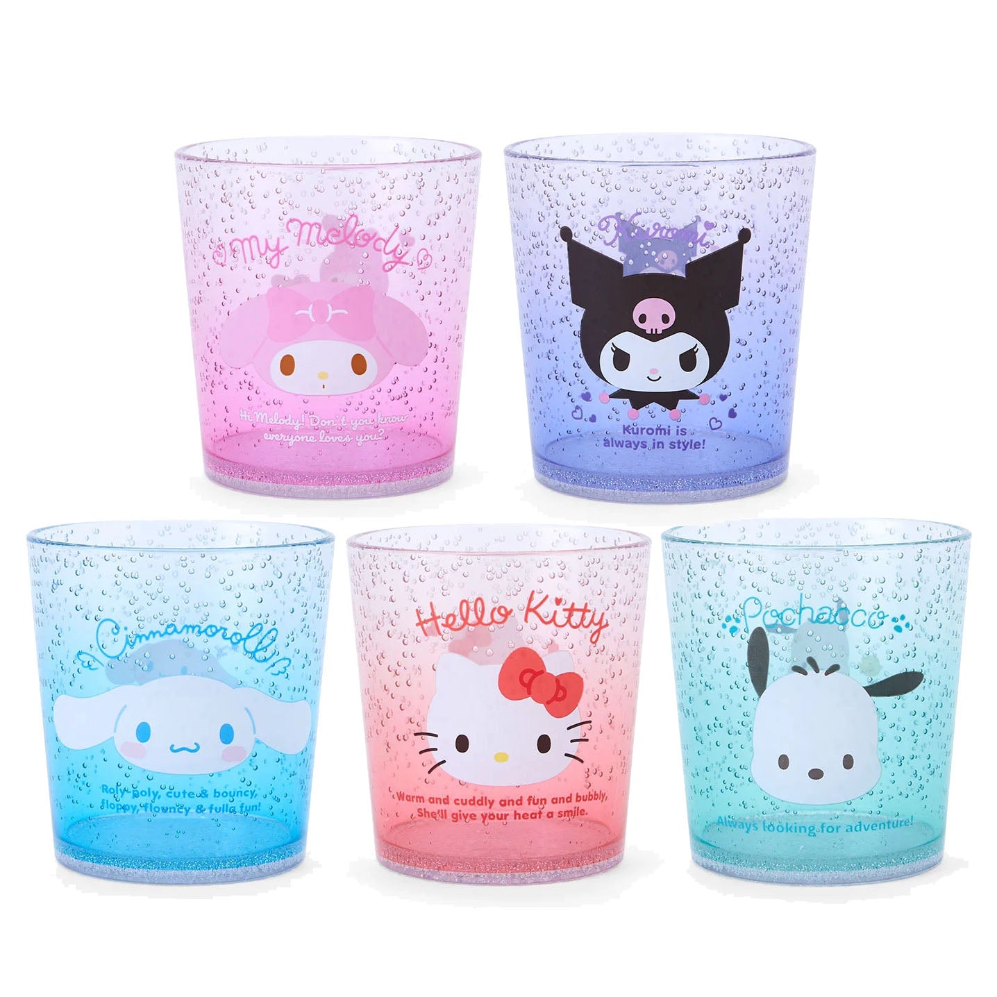Japan Sanrio Clear Bubble Plastic Cup (Face)