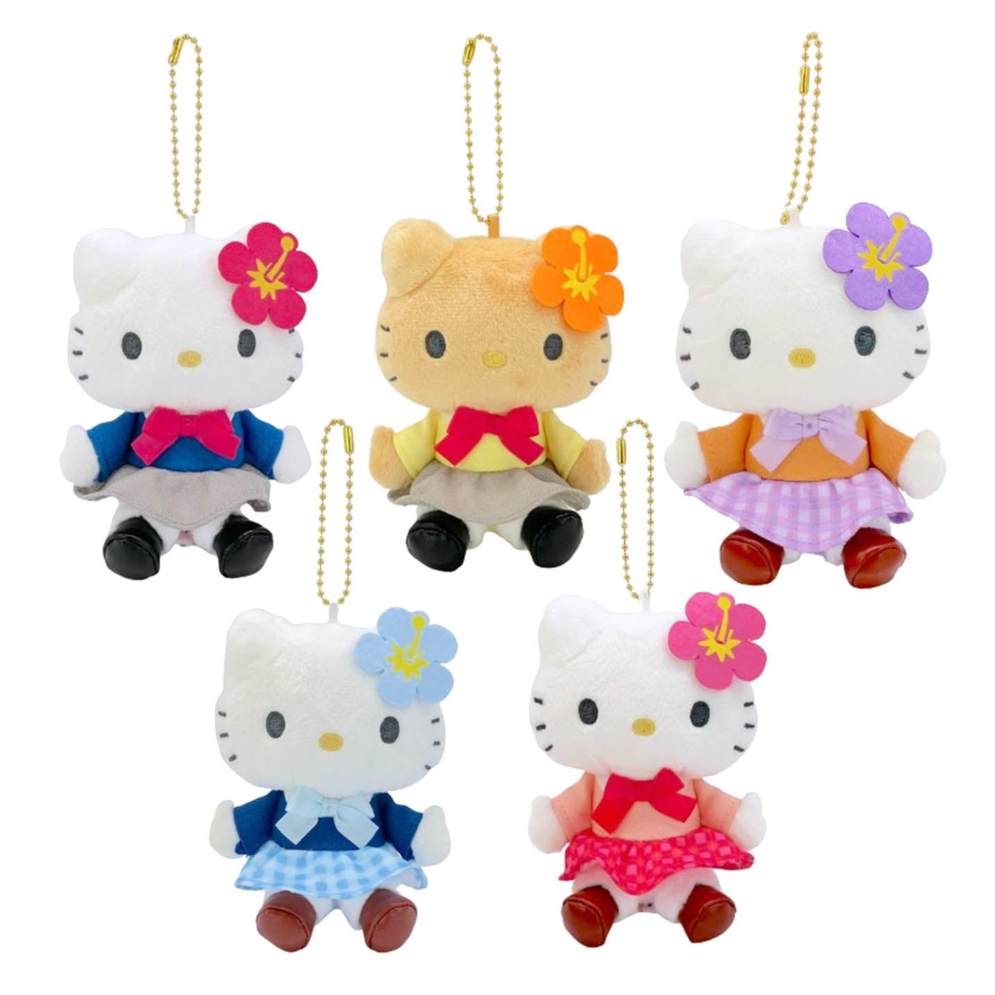 Japan Sanrio Hello Kitty Plush Doll Keychain (Heisei Kogal)