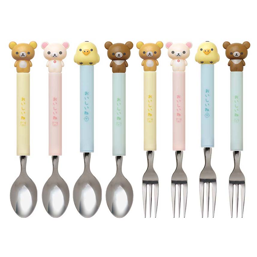 Japan San-X Rilakkuma Mascot Stainless Spoon / Fork