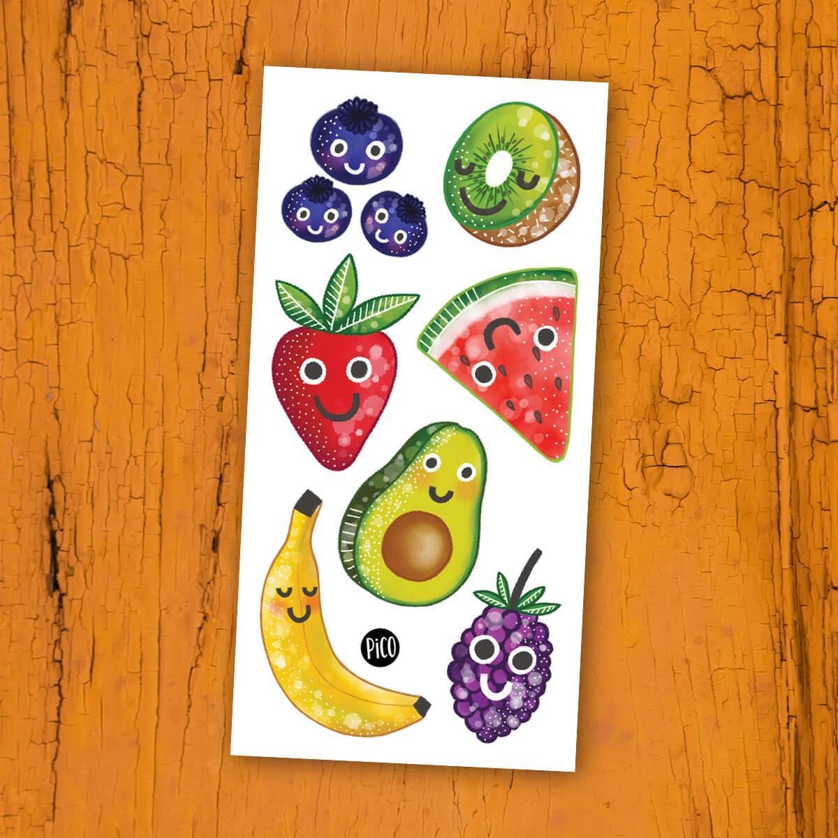 Temporary Tattoos- Crazy Fruits