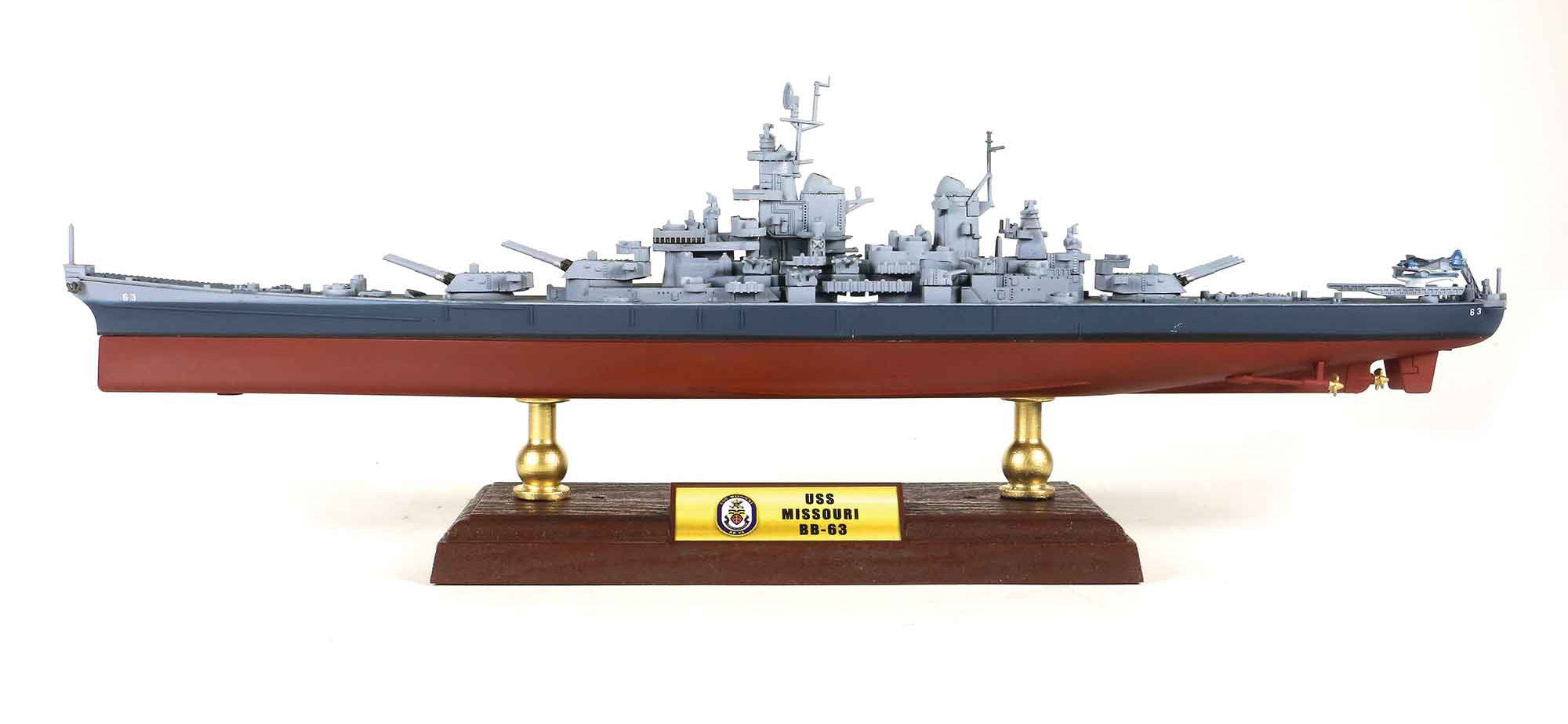 USS Missouri Battleship BB-63 1945,  1:700 Scale Model