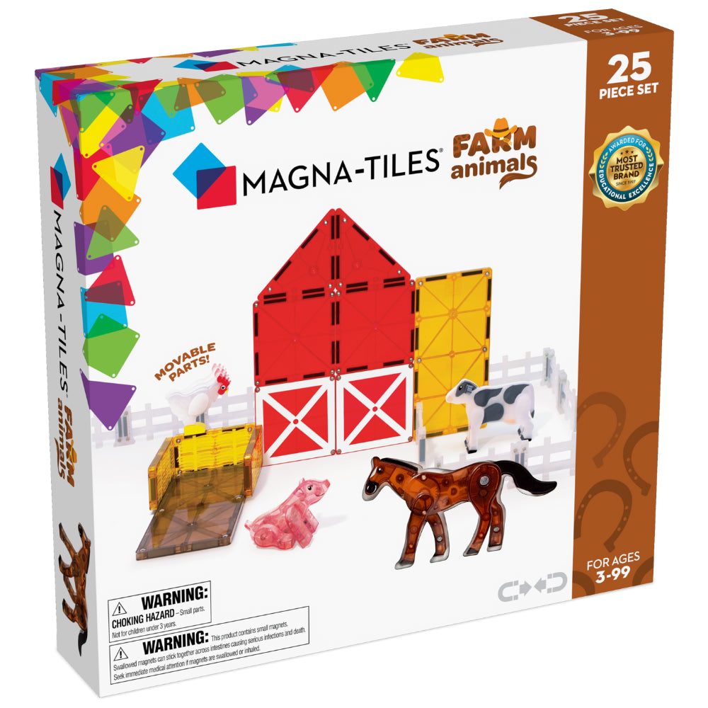 MAGNA-TILES 25 Piece Farm Animal Set