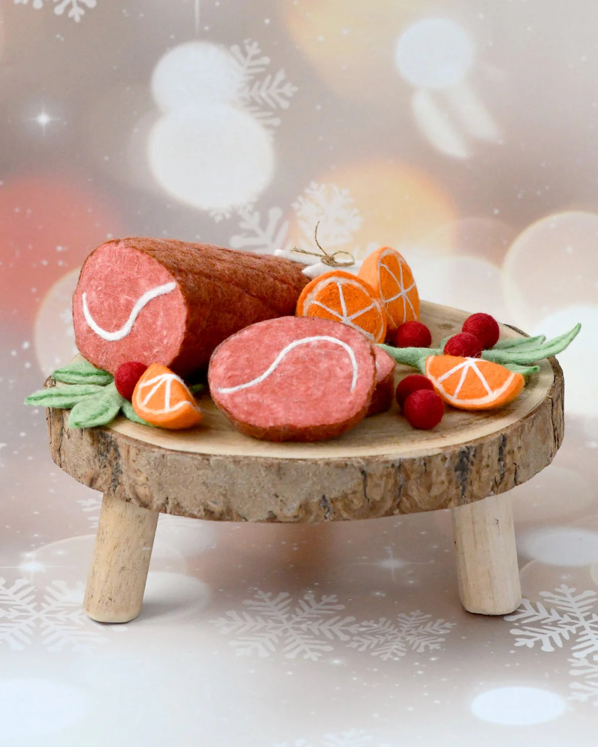 Sale Felt Christmas Ham Feast Play Food Set