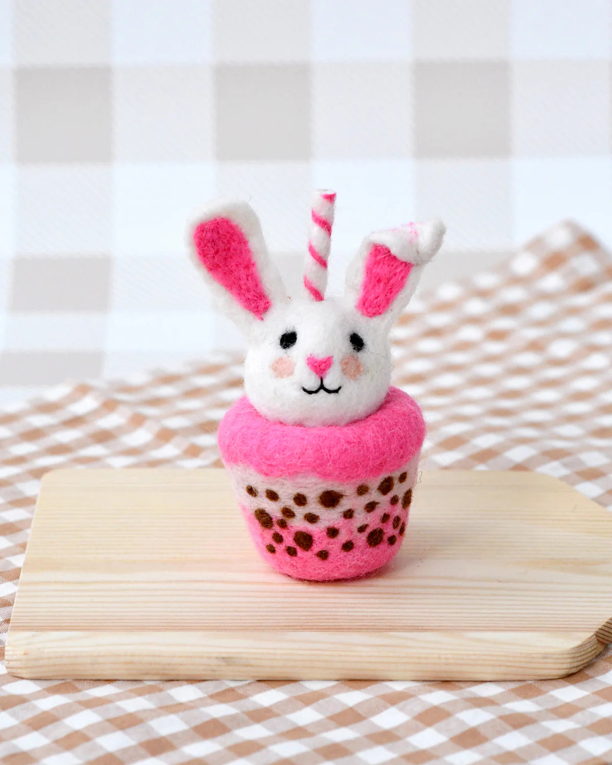 Sale Felt Bunny Boba Bubble Tea Drink