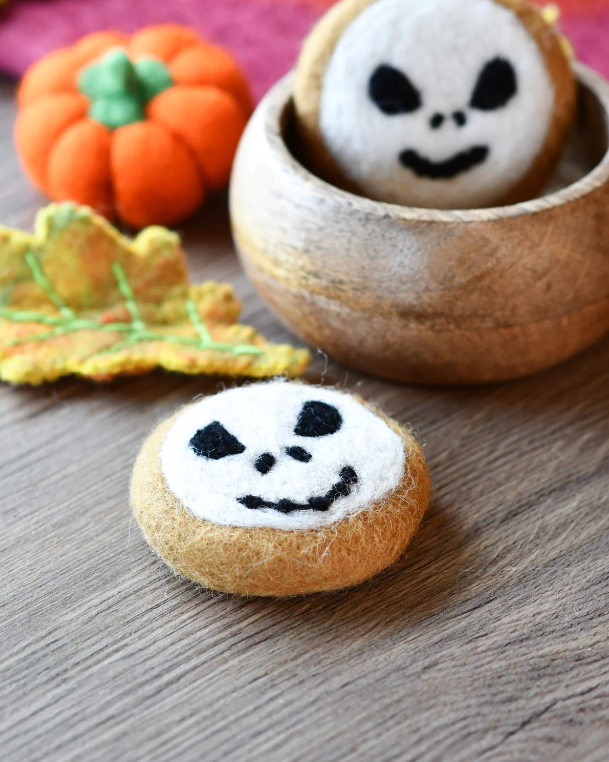 Pre-Order Felt Halloween Angry Skull Cookie (Ships in September)