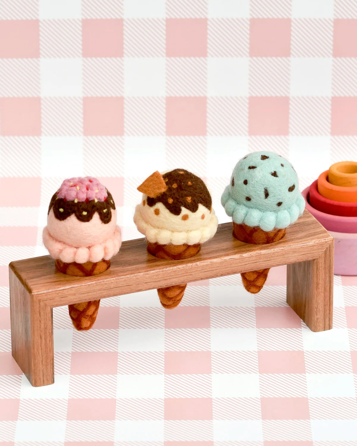 Pre-Order Felt Ice Cream Cone Holder (Ships in early September)