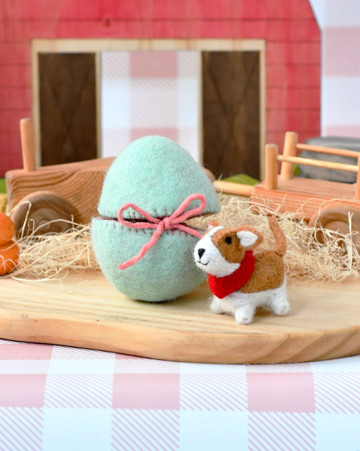 Sale Felt Surprise Egg with Corgi Puppy Inside