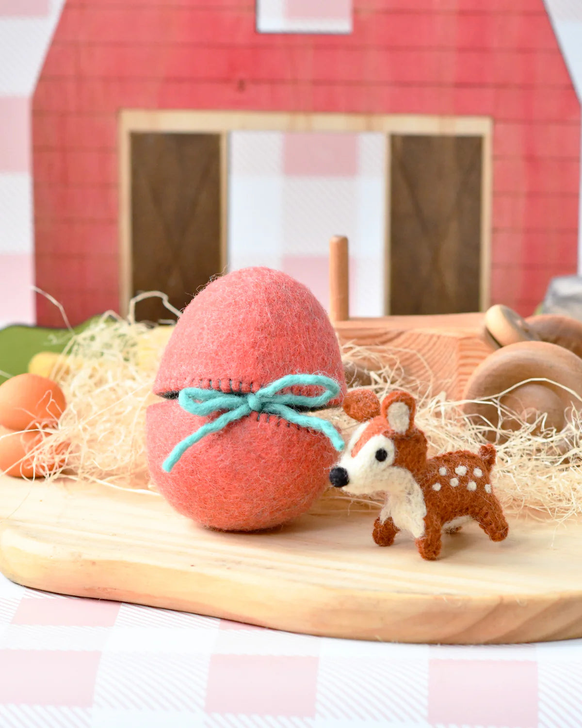 Sale Felt Surprise Egg with Deer Inside