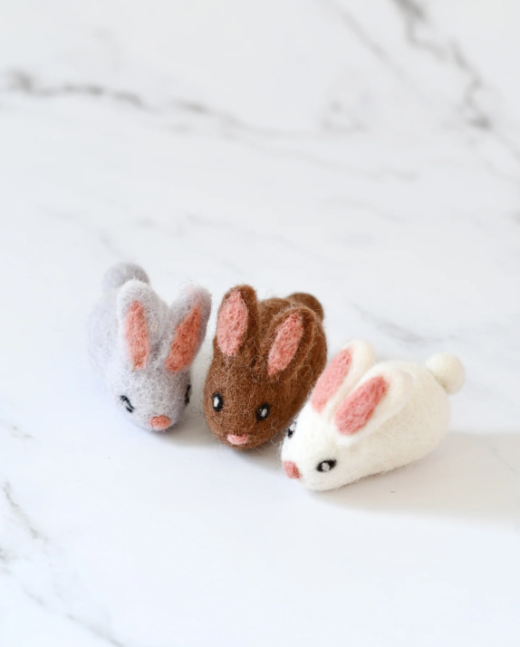 Sale Felt Rabbits, Set of 3