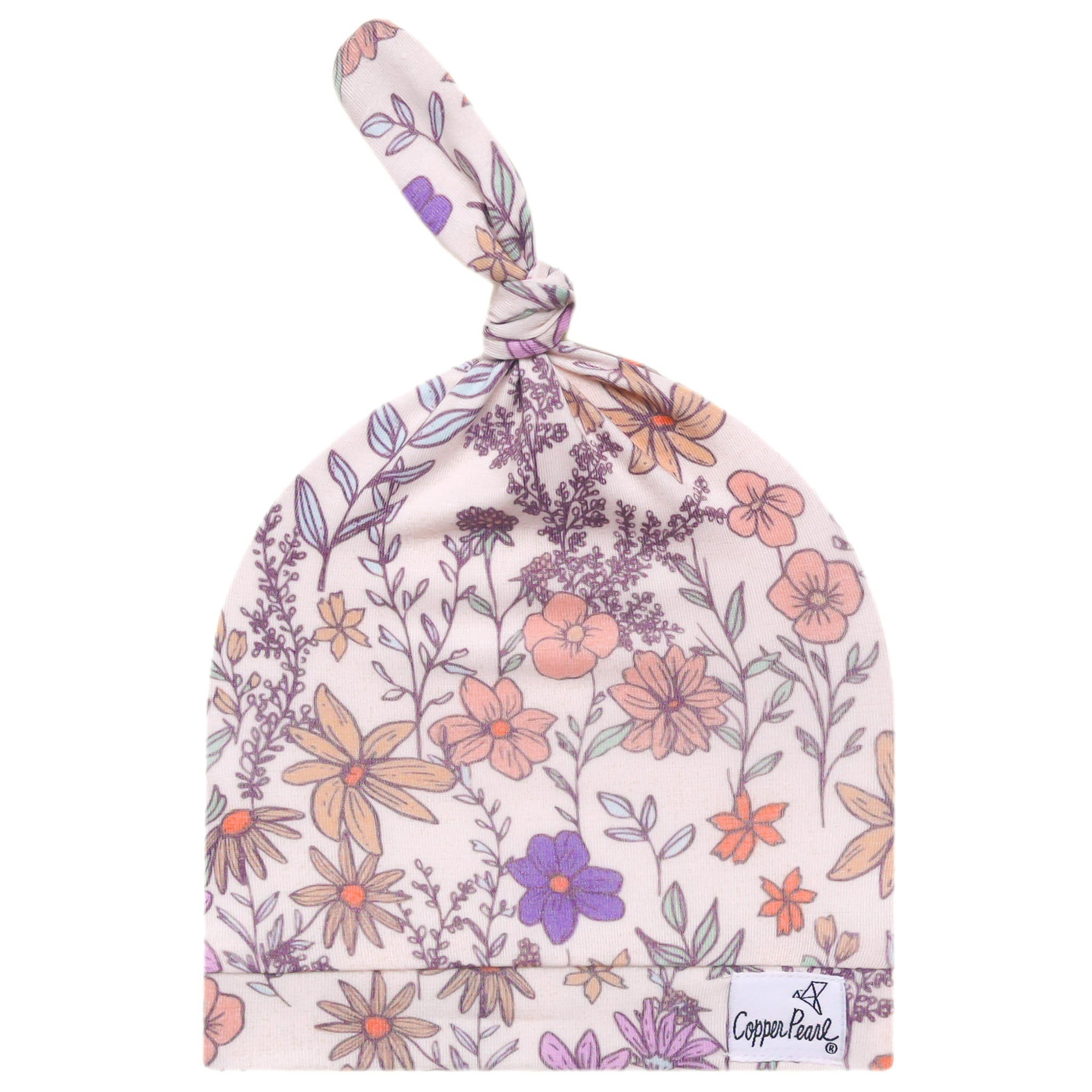 Top Knot Hat- Flora