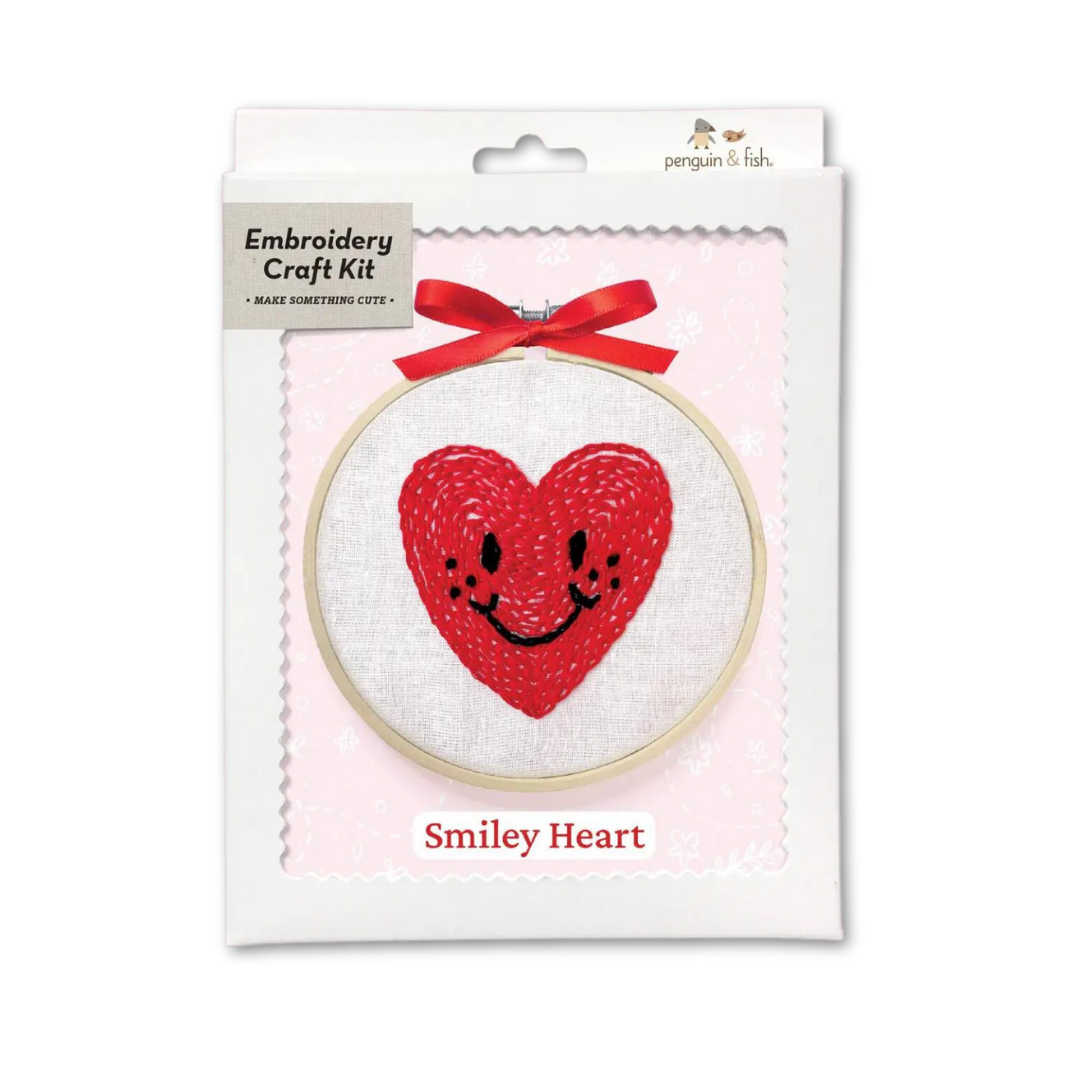 Embroidery Kit - Smiley Heart