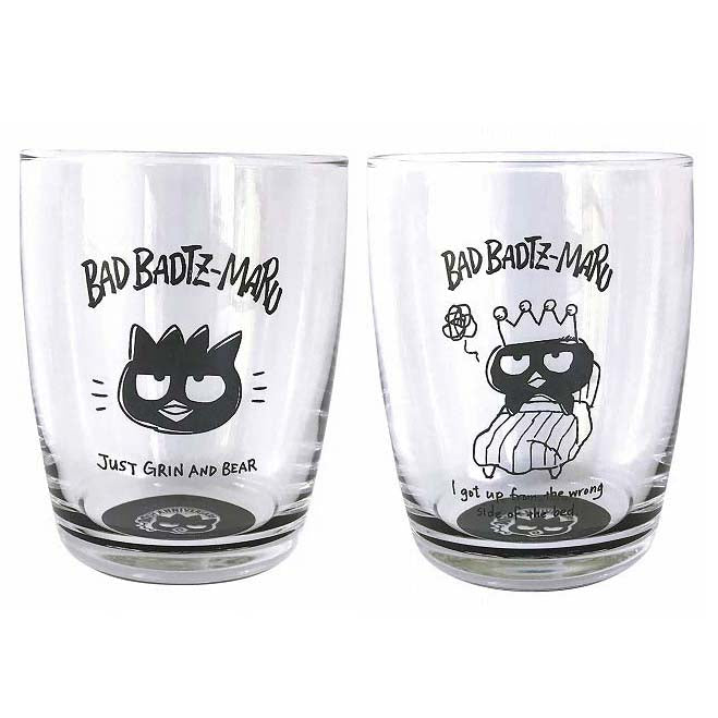 Japan Sanrio Bad Badtz Maru XO Glass Cup (30th)