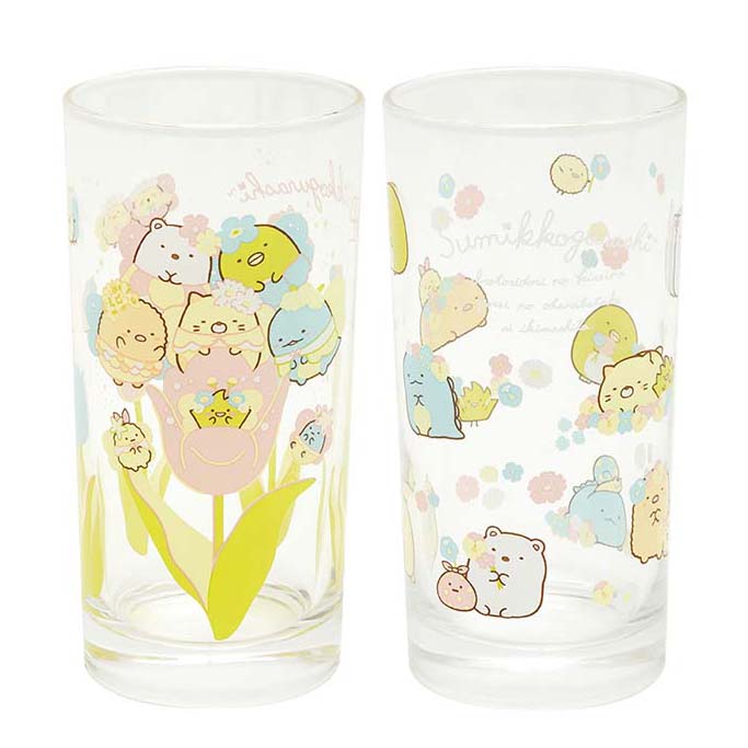 Japan San-X Sumikko Gurashi Glass Cup (Flower Garden)