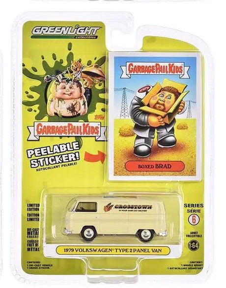 Greenlight Collectibles Garbage Pail Kids Series 6 – Boxed Brad 1979 Volkswagen Type 2 Panel Van 1/64 Scale Diecast Model
