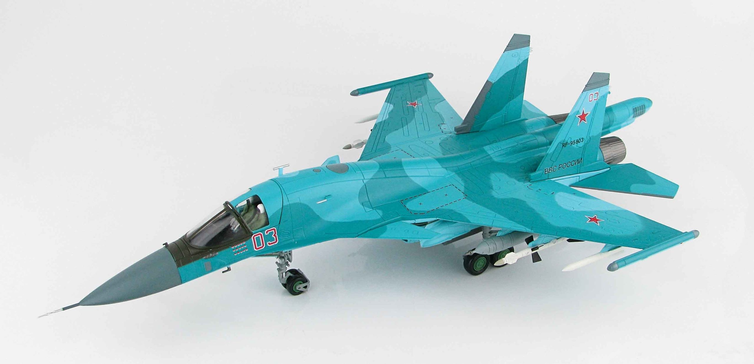 Sukhoi Su-34 Fullback “Red 03” Russian Air Force 2015, 1:72 Scale Diecast Model