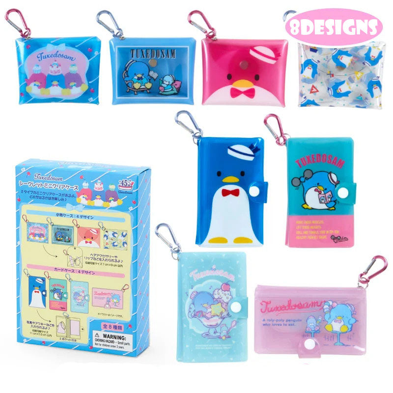 Japan Sanrio Tuxedo Sam Carabiner Coin Purse / Card Case Blind Box (Birthday)