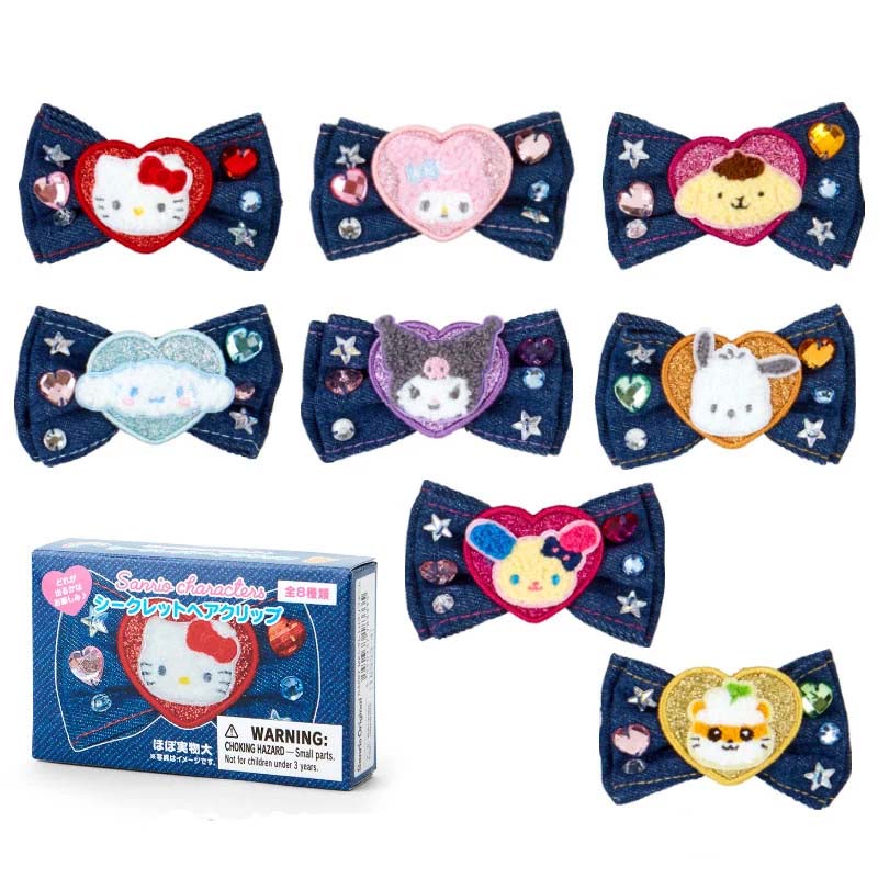 Japan Sanrio Hair Clip Blind Box (Denim Patch)