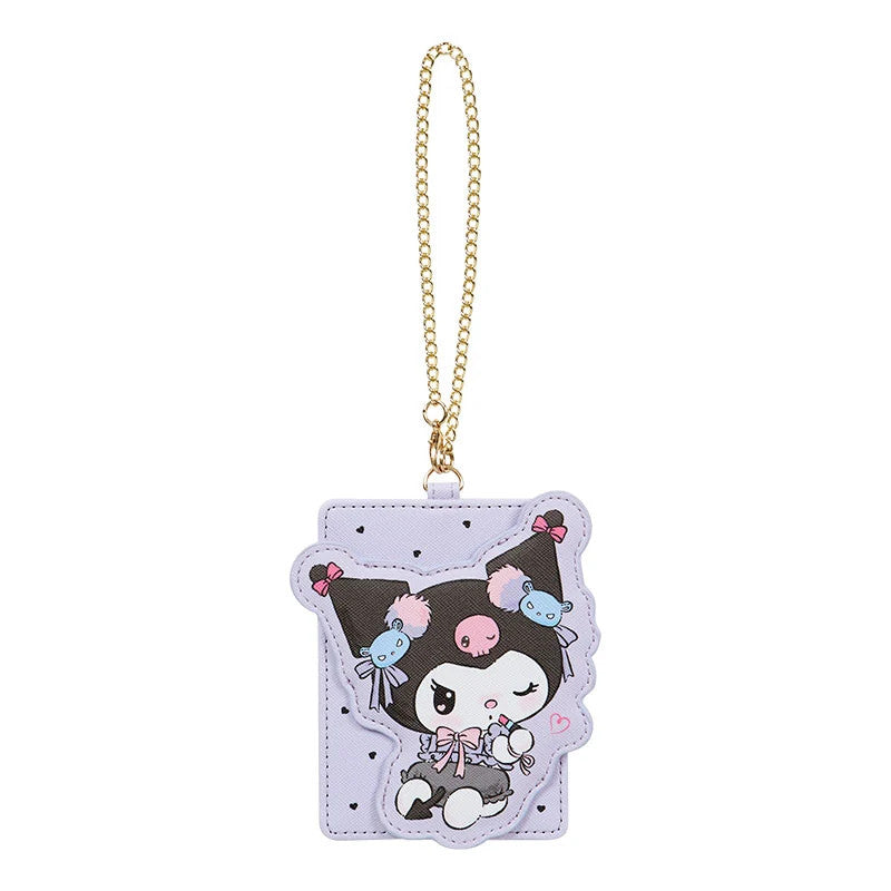 Japan Sanrio Kuromi Card Holder Pass Case (Romi Kyun Room)