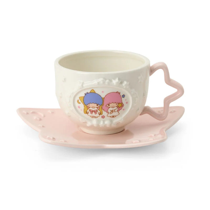 Japan Sanrio Little Twin Stars Ceramic Tea Cup & Saucer (Frame Design)