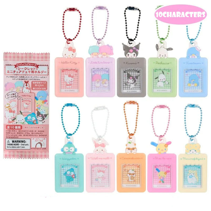 Japan Sanrio Mini Photo Card Holder Keychain Blind Box (Enjoy Idol)