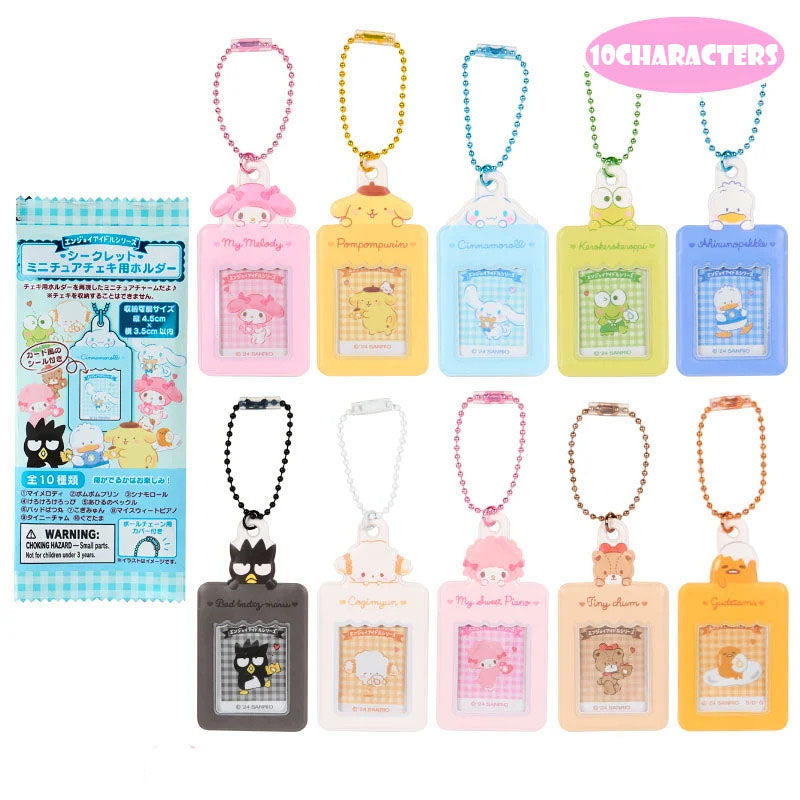 Japan Sanrio Mini Photo Card Holder Keychain Blind Box (Enjoy Idol)