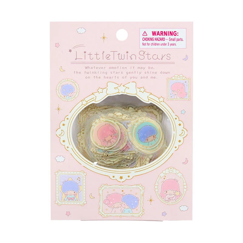 Japan Sanrio Little Twin Stars Sticker Seal Pack (Frame Design)