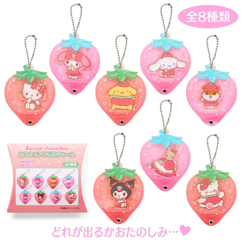 Japan Sanrio Acrylic Keychain Charm (Strawberry)