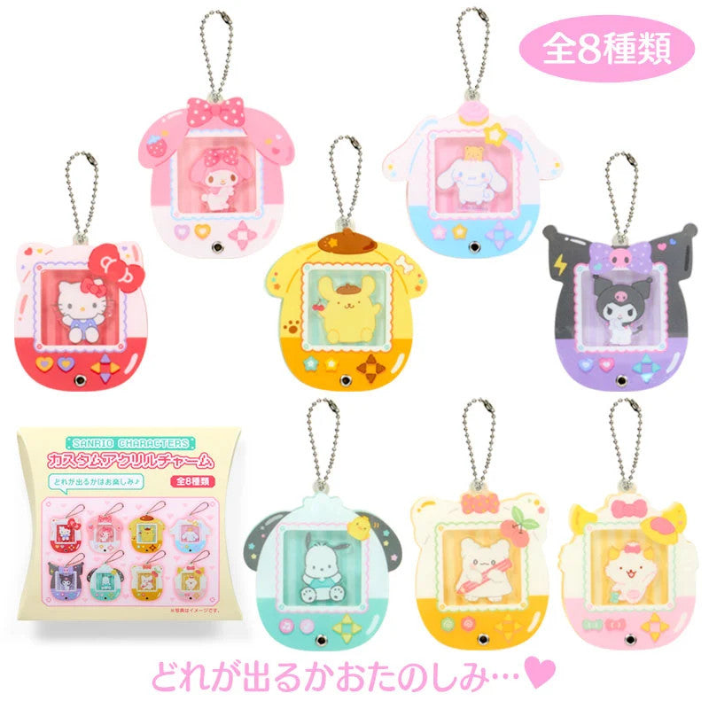 Japan Sanrio Acrylic Keychain Charm (Mini Game Machine Design)
