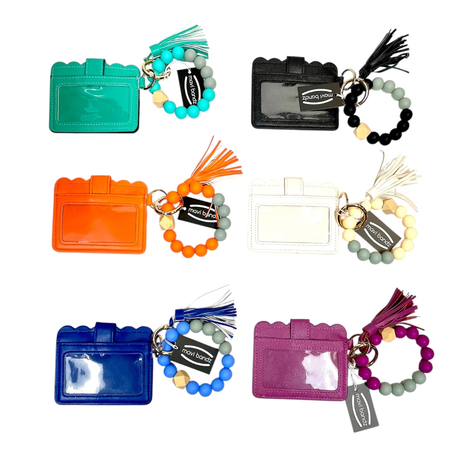 Fall Wallet Wristlet Silicone Bead Tassel Keychain (Single Keychain)