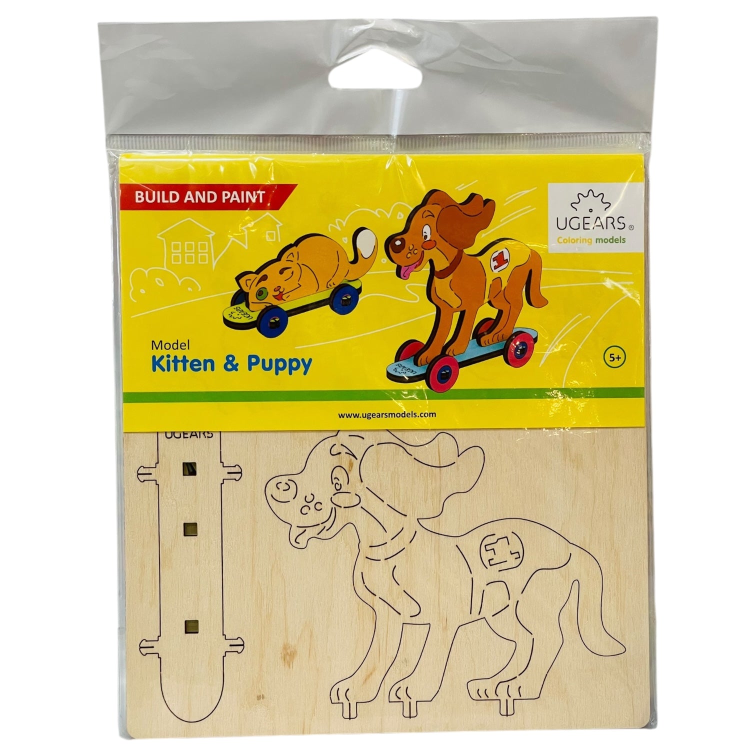 Build and Paint 3D-Coloring Model - Kitten & Puppy