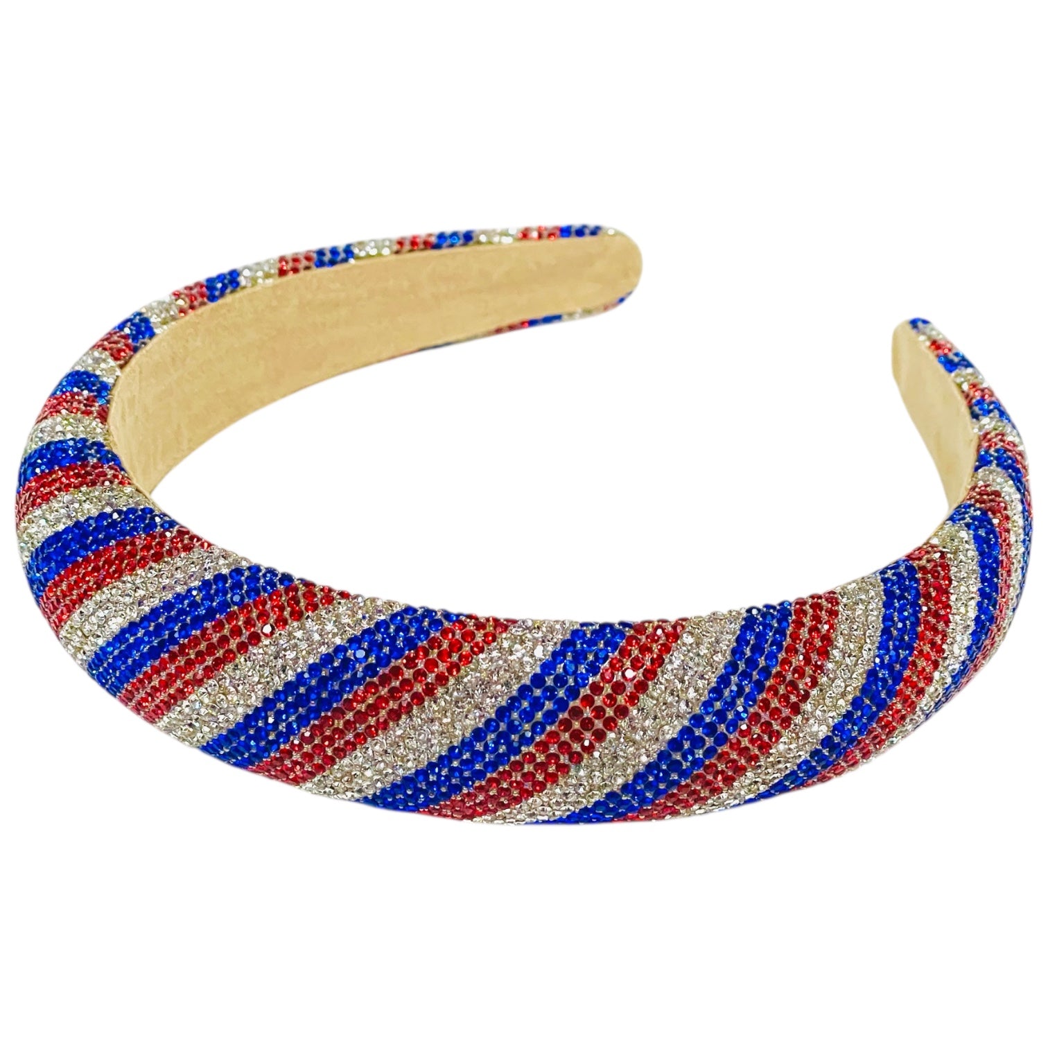 Patriotic Stripe Crystal Studded Headband