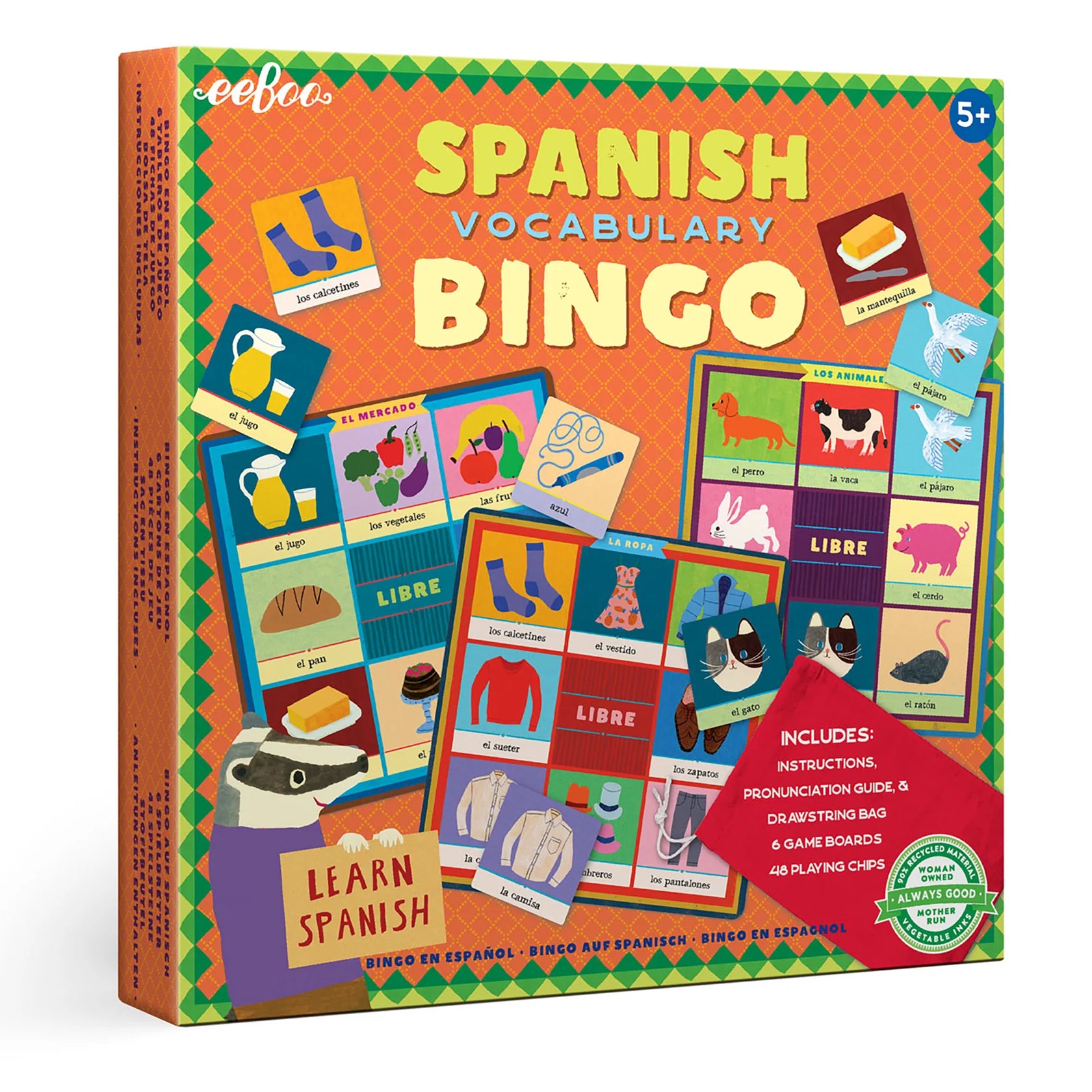 Spanish Vocabulary Bingo