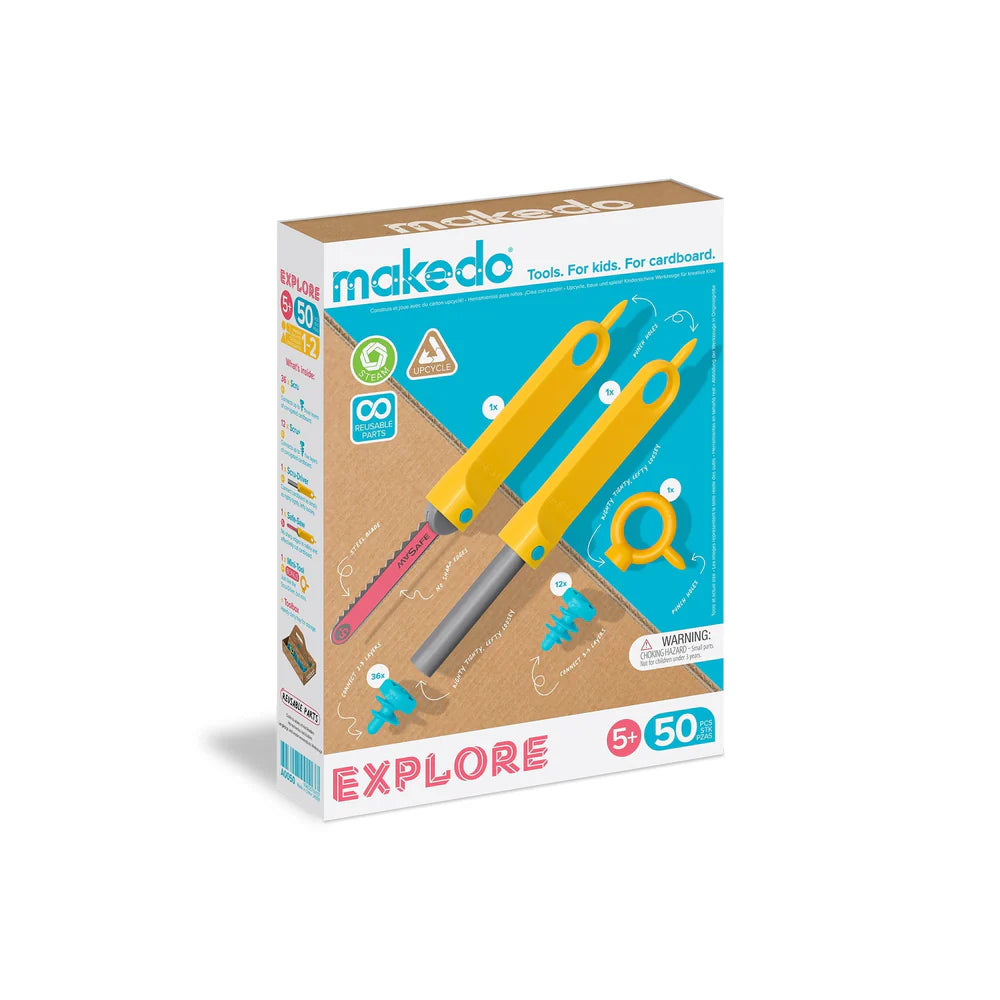 Makedo Explore Kit - 50 pc Kit for 1-2 Makers
