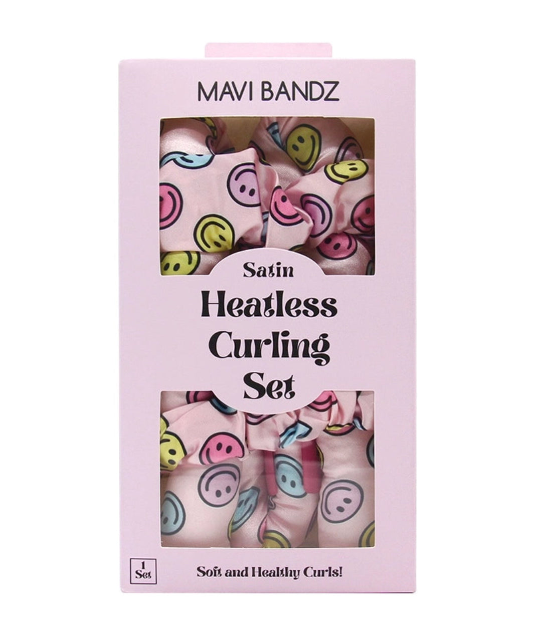 Smiley Satin Heatless Curling Set