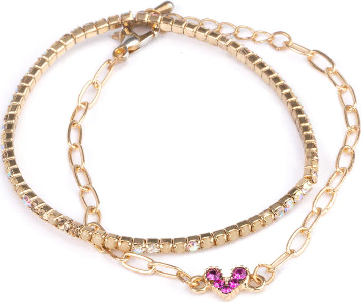 Boutique Chic Linked with Love Bracelets, 2 pcs