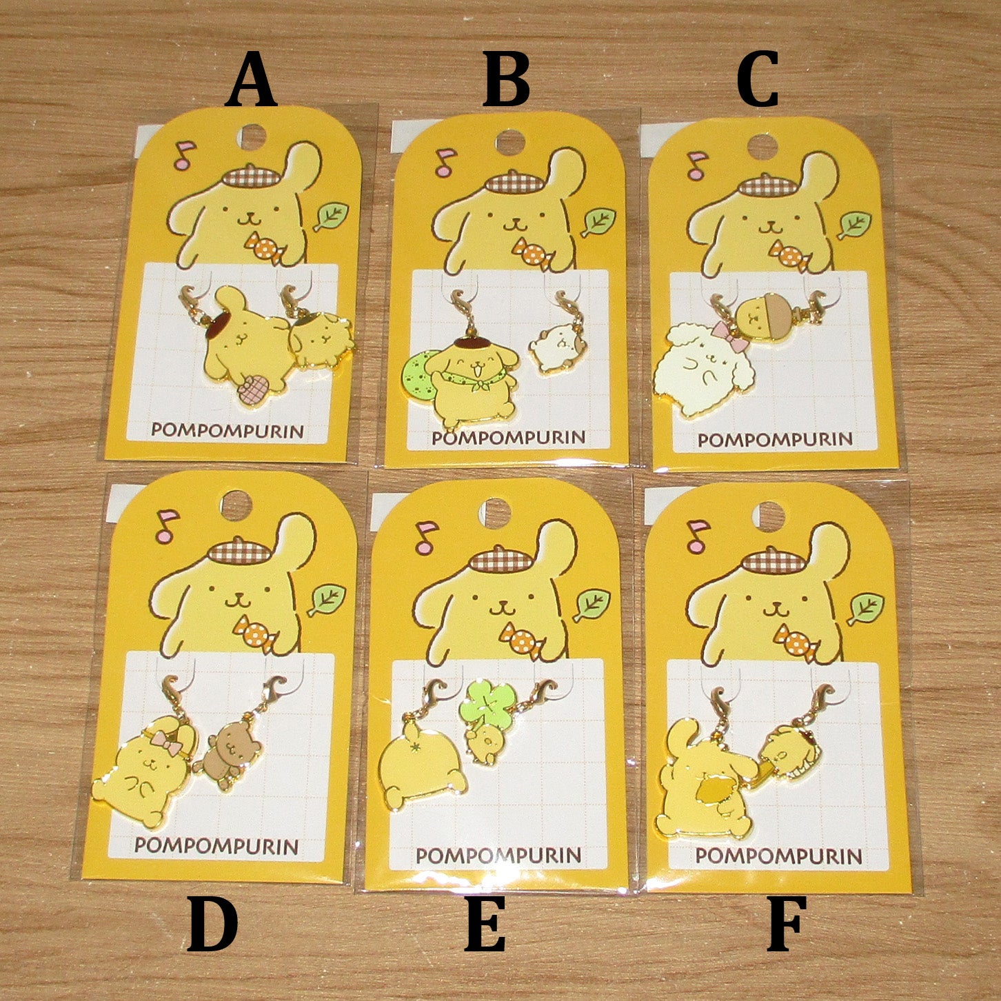 Japan Sanrio Pompompurin Metal Charm Keychain (My Treasure)
