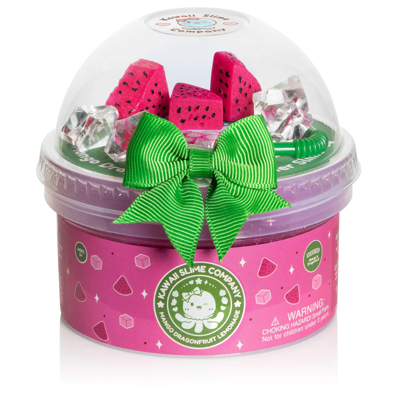 Kawaii Slime - Mango Dragonfruit Lemonade Refresher Jelly Cube Slime