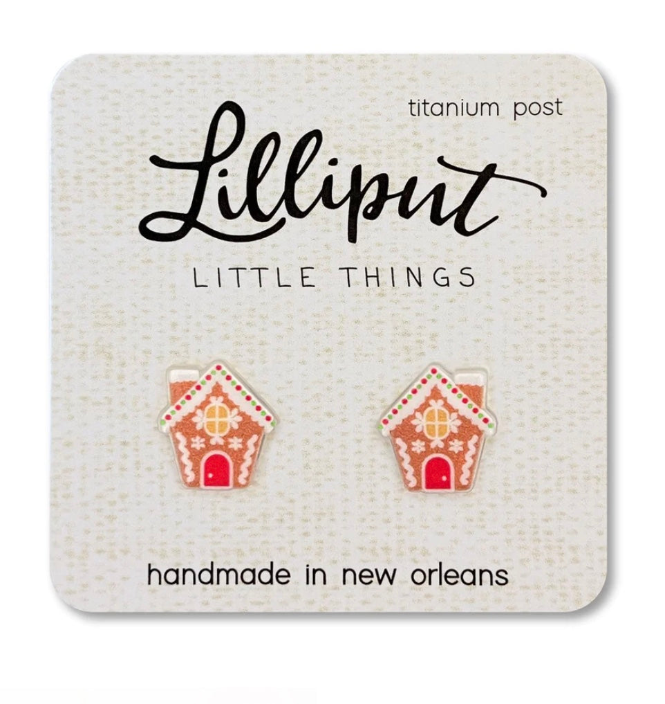 Gingerbread House Earrings