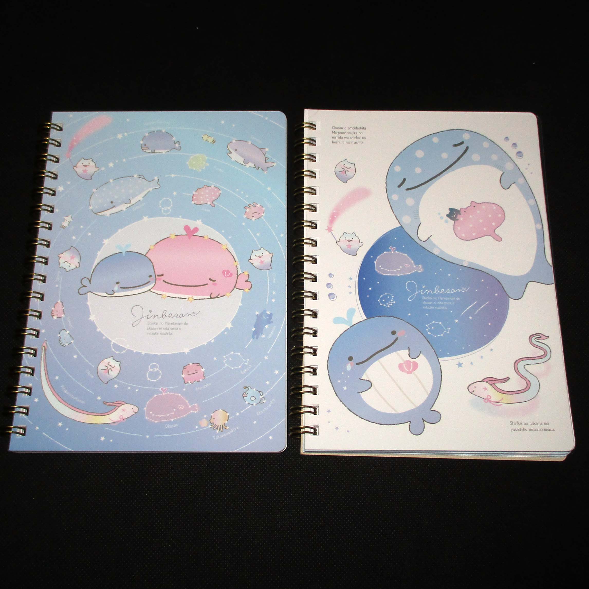 Japan San-X Jinbesan Spiral Notebook (Deep Sea)