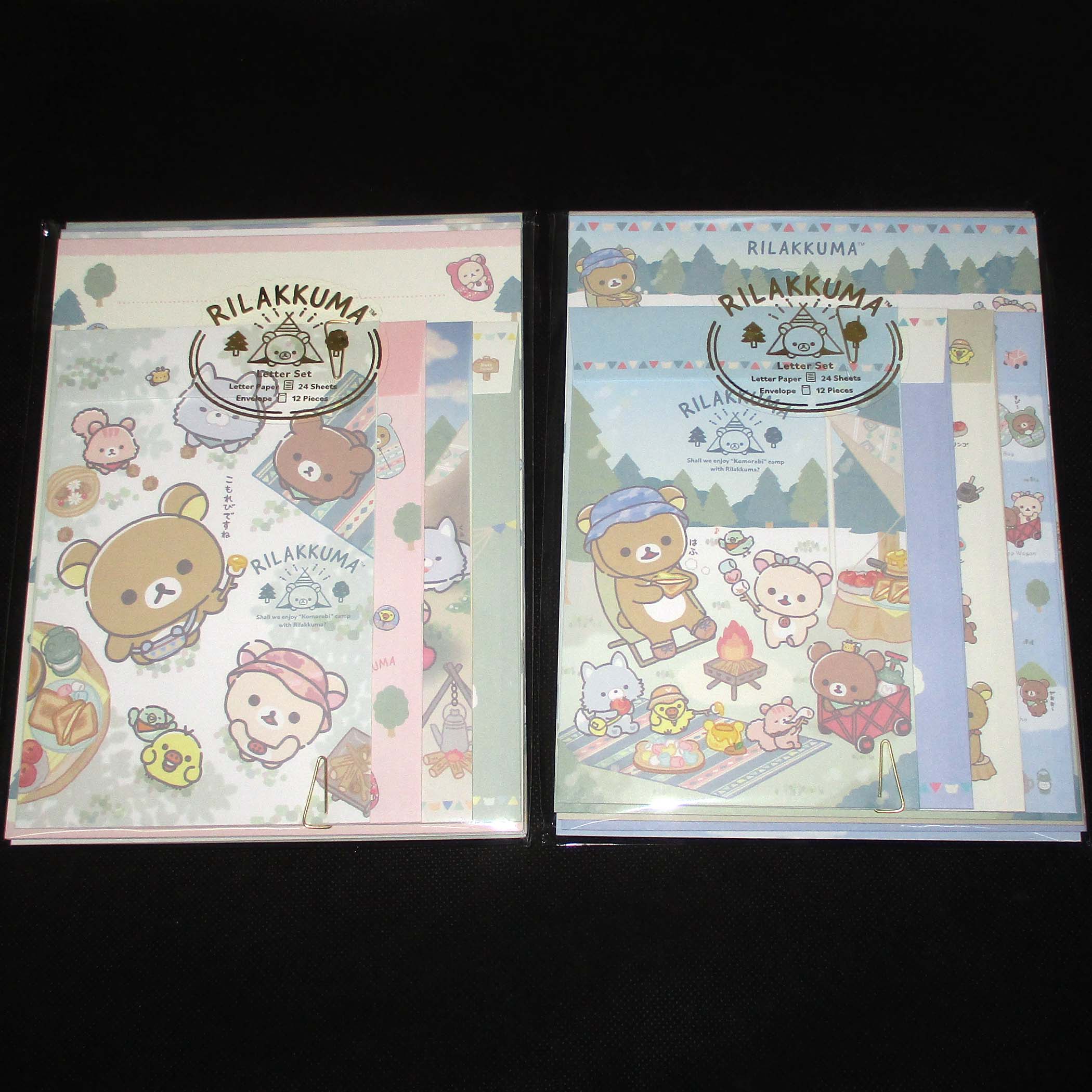 Japan San-X Rilakkuma Letter Paper & Envelope Set (Camping)