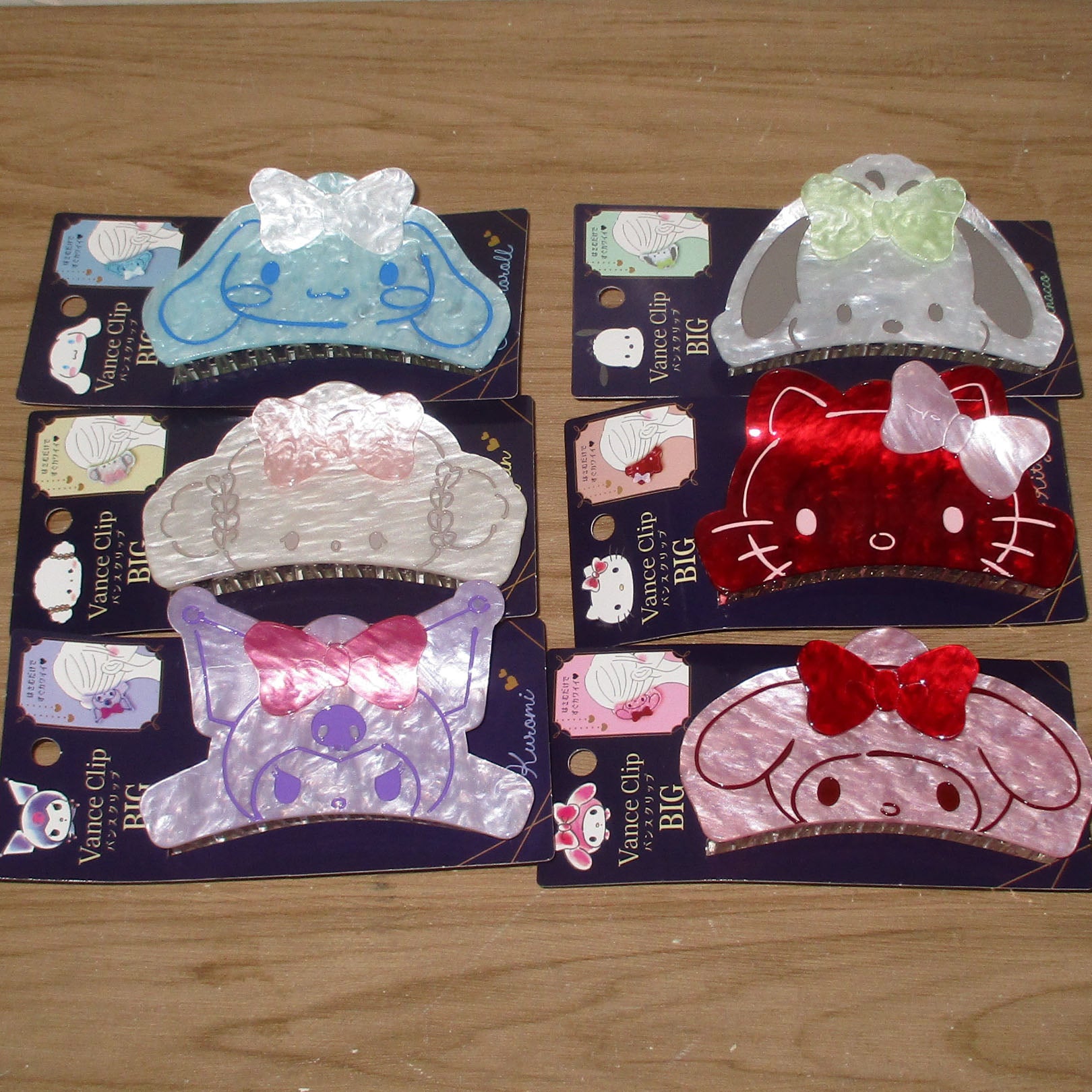 Japan Sanrio Face Style Hair Claw Clip (Ribbon)